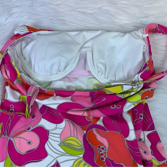 Lands’ End Bright Colored Tankini Top with Tie Neck Strap Size 2 N0271 - Picture 7 of 7